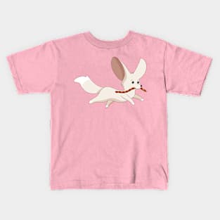 Rope Kawaii Running Fennec Fox Cute Adorable Animal Pets Zoo Kids T-Shirt